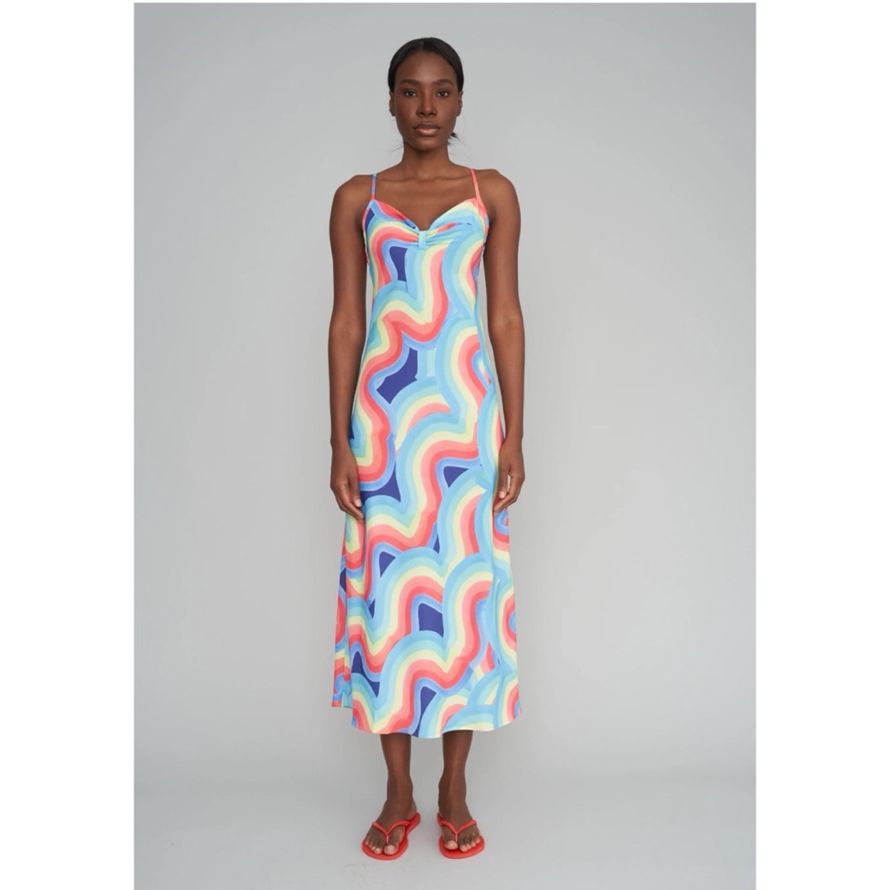 Le Superbe Bassette Slip Dress - Rainbow S $425‎